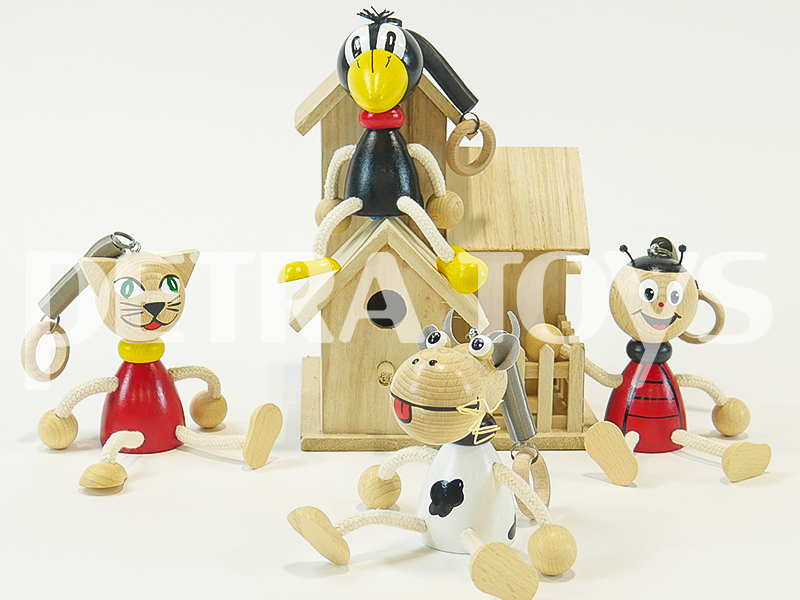 Wooden bouncing toys